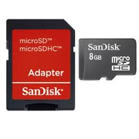 SanDisk 8GB microSDHC Card with SD Adapter - Sandisk