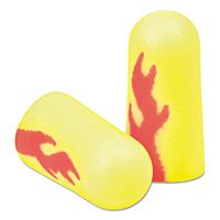 3M Disposable Uncorded Earplug 33 dB Regular Foam Earsoft Neon Yellow blasts Poly Bag 1Box/200 Pairs E-A-R 312-1252