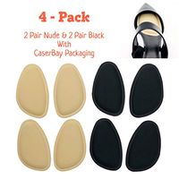 【CaserBay】4 Pairs Set Pain Relief, All-Day Comfort, Forefoot Shoe Metatarsal Pads Ball of Sponge Foot Cushions Inserts Insoles Women Shoes, High Heels【4-Pack, 2 Pair Nude & 2 Pair Black】