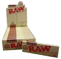 5 Books Raw Rolling Papers Classic Organic 1 1/4 Size with Free BB Sticker