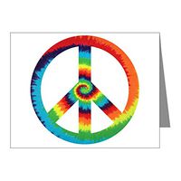 Note Card Tye Dye Peace Symbol