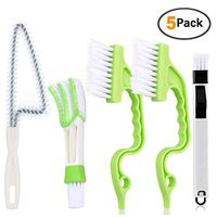 ChaseFans Hand-held Groove Gap Cleaning Tools Door Window Track Kitchen Cleaning Brushes Total 5PCS (Random Color) (style1)