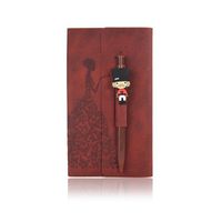 Pocket PU Leather Notebook Journal with Pen Holder,3.9 x 6.69inch
