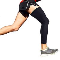 COLO Compression Leg Sleeves Knee Sleeve for Sport Football Basketball Cycling Strech Leg Knee Long Sleeve Black (1 Pair) -2XL