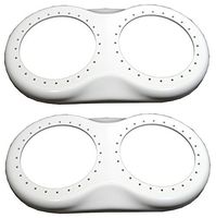 Marine Audio Boat Dual 6 1/2 Inch Speaker 1" White Spacer Waves And Wheels S2-W