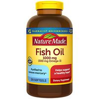 Nature Made Fish Oil 1000 mg Softgels, 320 Count for Heart Health† (Packaging May Vary)
