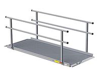 Portable Ramp With Handrails Lightweight Heavy-Duty Aluminum Slip-resistant Surface - Skroutz