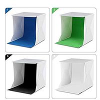 CloverUS Light Tent Portable Light Box Photography Kit with LED Light (12X12X12 Inches) 4 Colors Backdrops