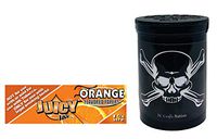 Herb Airtight Container Fresh Kettle with Juicy Jay's Orange 1.25 Flavored Hemp Rolling Papers 1 Count DC Crafts Nation- Jolly Roger