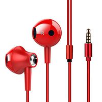 Wired Headphone Metal Earbuds by Amasing Noise Cancelling Stereo Heave Bass Earphones with Micphone Mic with Volume Control，in Ear Headphones Magnetic Design for iPhone 5 6 for Samsung M10 Black 2
