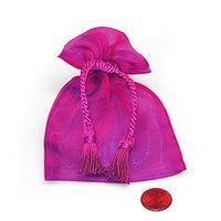 Fuchsia Two Tone Organza Bags | Quantity: 20 | Width: 5"