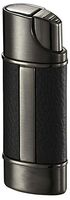 Visol Piccolo Leather and Gunmetal Wind-Resistant Torch Flame Lighter