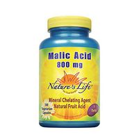Nature's Life Malic Acid 800 mg | Chelating Agent May Help Support Energy & Muscle Comfort | Gluten Free, Non-GMO | 100 Count