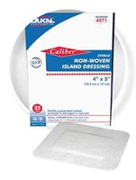 Caliber Non-Woven Island Dressing 4" x 5" (Non-Woven, Sterile) (Item #4071) 1 box of 25 dressings