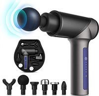 Shogun Sports Massage Ninja PRO. Handheld Professional Silent Massage Gun for Pain Relief and Improved Range of Motion. Percussion Therapy Massager with 6 attachments and Carrying case Included.