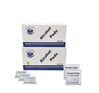 Wet Wipes, Box of 100 Alcohol Prep Pad Sterile, 75% Alcohol Wipes Disposable Alcohol Disinfection Wipes Alcohol Cotton Pad, Hand Moist Wipes Aid Sterile Alcohol Pads (2Pack)