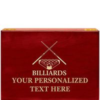 Crown Awards Billiards Rosewood Humidor Gift, Customize with Your Own Text Engraving