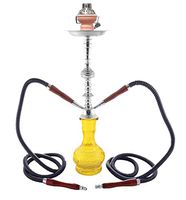 Sale 2 hose 22" Yellow Hookah shisha nargila bar narguile nargile glass Vase