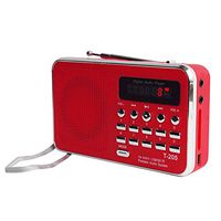LoveQmall Universal Stereo Portable AM Radio TF Card Speaker FM Radio Digital Speakers (Red)