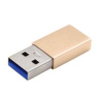 Lefthigh USB-C to Micro USB Adapter, USB-C Type C Female to Type A USB 3.0 Male Converter Connector Adapter for USB C to USB Cable (Gold)