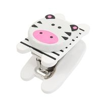 Uxcell Wooden Cartoon Tiger Head 15 Sheet Capacity Stapler, White Black