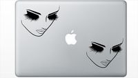Lashes Makeup HenryDecal5550462 Set Of Two (2x) , Decal , Sticker , Laptop , Ipad , Car , Truck