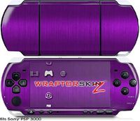 Sony PSP 3000 Decal Style Skin - Brushed Metal Purple (OEM Packaging)