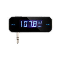 Wireless FM Transmitter for Car, ECRAB Mini FM Modulator with 3.5mm Aux Port, Audio Adapter Hands-Free Calls for iPhone Android