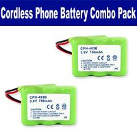 Panasonic KX-A36A Cordless Phone Battery Combo-Pack includes: 2 x EM-CPH-403B Batteries