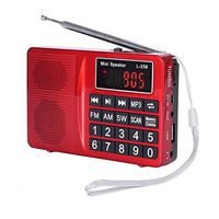 easycare Portable Mini AM FM Radio Clear Speaker Music Player (L-258 Red)