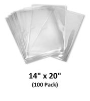 14x20 inch Odorless, Clear, 100 Guage, PVC Heat Shrink Wrap Bags for Gifts, Packagaing, Homemade DIY Projects, Bath Bombs, Soaps, and Other Merchandise (100 Pack) | MagicWater Supply