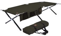 Tough Outdoors Camp Cot [XL] with Free Organizer & Storage Bag - Military Style Folding Bed for Camping, Traveling, Hunting, and Backpacking - Lightweight, Heavy-Duty & Portable Cots for Adults