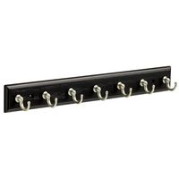 Franklin Brass FBKEYT7-BSE-R Key Rail with 7 Hooks, 14" Rack, Black & Satin Nickel