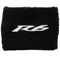 Yamaha R6 Black/Gray Brake Reservoir Cover by MotoSocks Fits YZF-R6, R6