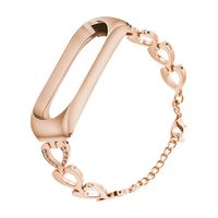 Compatible with Xiaomi Mi Band 4 Replacement Strap, TeaBoy Miband 3/4 Replacement Band with Metal Protector Case Stainless Steel Wrist Strap Wristband Watchband Bracelet Replacement for Mi Band 3