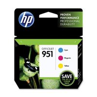 HP 951 Cyan/Magenta/Yellow Original Ink Cartridge Combo Pack (CR314FN#140)