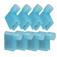 Lala Smill 20pcs 18-14 Gauge Nylon Flag Spade,Female Insulated Quick Disconnects Electrical Flag Connector Terminal Blue
