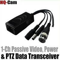 HQ-Cam 1 CH Channel CCTV Passive Video, Power & PTZ Data Transceiver Video Balun