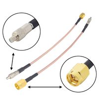 Boobrie SMA to TS9 Coaxial Cable RF Coax Adapter Cable SMA Male to TS9 Female Straight Connector Jumper Cable RG316 Extension Cable Low Loss Antenna Cable 5.9 Inch Pack of 2