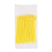 LETON Cable Zip Ties Sets, YELLOW 100 PIECES, 2.5mm Width, 100mm Length
