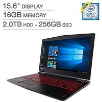 Lenovo Legion Y520 Gaming Laptop: 15.6in FHD (1920x1080), Intel Core i7-7700HQ, 16GB DDR4, 256GB SSD + 2TB HDD, NVIDIA GTX 1050Ti 4GB, Backlit Keyboard, Windows 10 Home (Renewed)