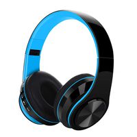 VIASA_ Bluetooth Headphones,Stereo Subwoofer Computer Sports Outdoor Wireless Supra-Aural Stereo Earmuff Headset (Blue)