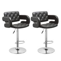 Fine Bar Stools,Bars Tools Swivel Stool Set of 2 Height Adjustable Bar Chairs with Back PU Leather Swivel Bar Stool Kitchen Counter Stools Dining Chairs (A)
