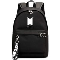 Hosston Kpop BTS Bangtan Boys Backpack Unisex Casual Schoolbag Laptop Bag College Bag Travel Rucksack Nice Gift for A.R.M.Y(Black 09-BTS)