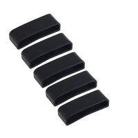 TenCloud Replacement Silicone Band Holders Fastener Rings Compatible with Garmin Vivoactive HR Smartwatch (Black Band Holder-5 Pack)