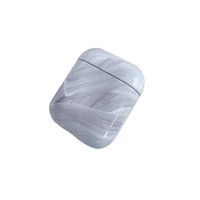 ICI-Rencontrer Super Fashion Bright Colorful Airpods Case Creative Portable AirPods Accessories Hard Plastic Anti-Scratch Shockproof Waterproof Wireless Headphone Protective Case White Oil Paint