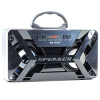 Bluetooth Speakers Dual-Booster Wireless Sub-woofer Portable Stereo USB Flash Drive Port with LED Multi flash Light and FM Radio for Phones Table PC Indoor and Outdoor use (Black)