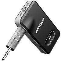 Mpow BH129 Bluetooth Receiver for Car Hands-Free Calls, Better Music Quality with CSR Chip,15 Hours Long Playing Time Bluetooth Adapter,1 Second Turn On/Off Button Car Kits,Dual Link,Voice Assistant