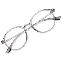 Gaoye Classic Blue Light Blocking Glasses Women/Men,Computer TR90 Round Lightweight Frame Anti UV Lens - 0.0 Diopter (Transparent Grey)