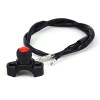 JFG RACING CNC Universal Motorcycle Engine Stop Start Kill Switch Button Dirt Pit Bike Quad (BLACK)